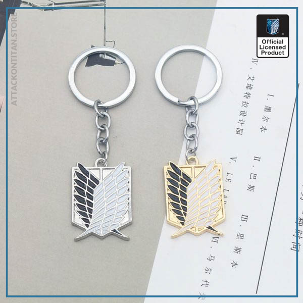 Attack On Titan Keychain Shingeki No Kyojin Anime Cosplay Wings of Liberty Key Chain Rings For 4 - Attack On Titan Store