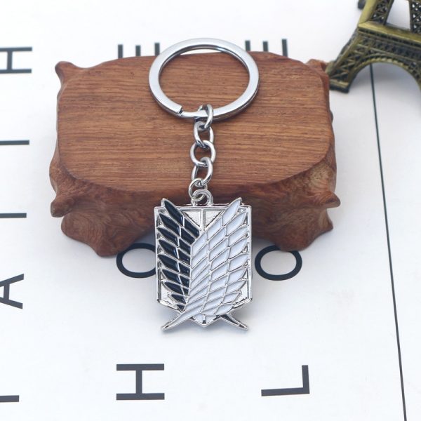 1Pcs Attack On Titan Keychain Shingeki No Kyojin Anime Wings of Liberty Key Chain Rings For 3 - Attack On Titan Store