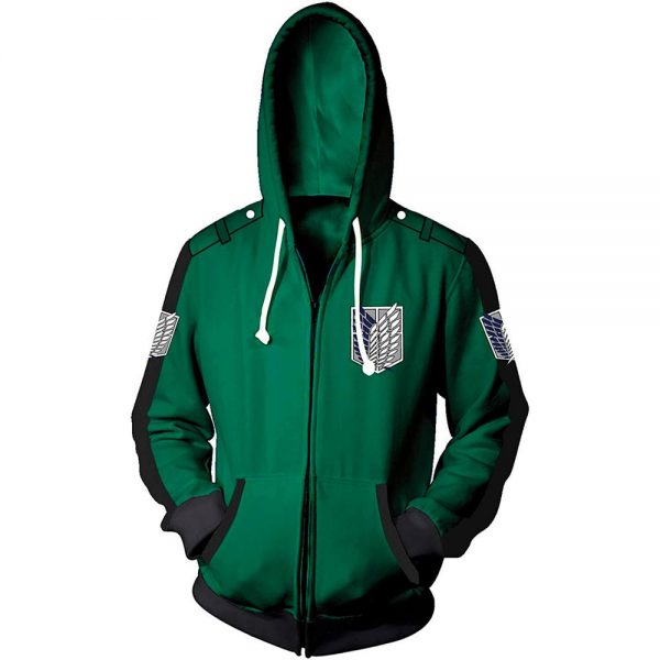 Anime Attack On Titan Cosplay Costumes Men Hoodies Jackets Male Zipper Sweatshirts Shingeki Eren Mikasa Ackerman 2 - Attack On Titan Store