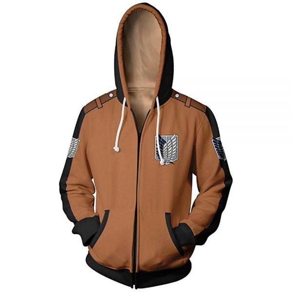 Anime Attack On Titan Cosplay Costumes Men Hoodies Jackets Male Zipper Sweatshirts Shingeki Eren Mikasa Ackerman 4 - Attack On Titan Store