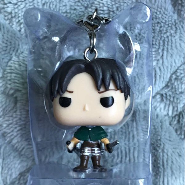 New Pocket Keychain Attack on Titan LEVI Ackerman Action Figure Levi Key Chain Collection Model Toy 1 - Attack On Titan Store