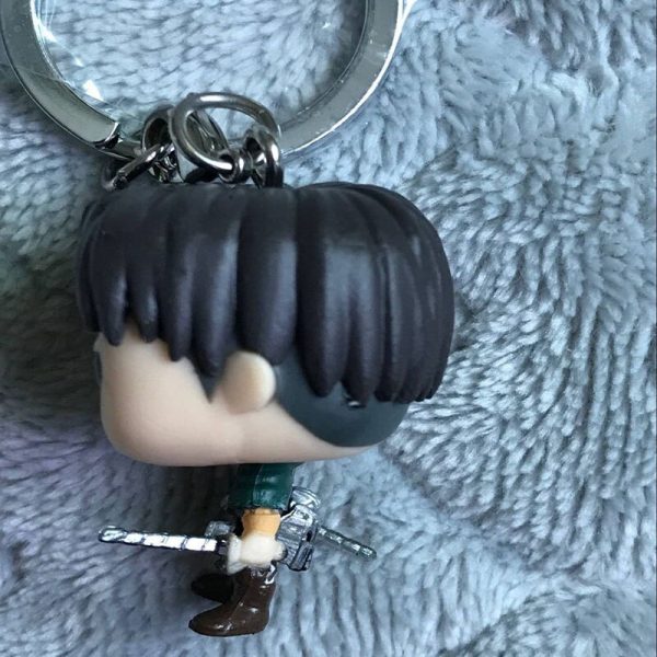 New Pocket Keychain Attack on Titan LEVI Ackerman Action Figure Levi Key Chain Collection Model Toy 2 - Attack On Titan Store
