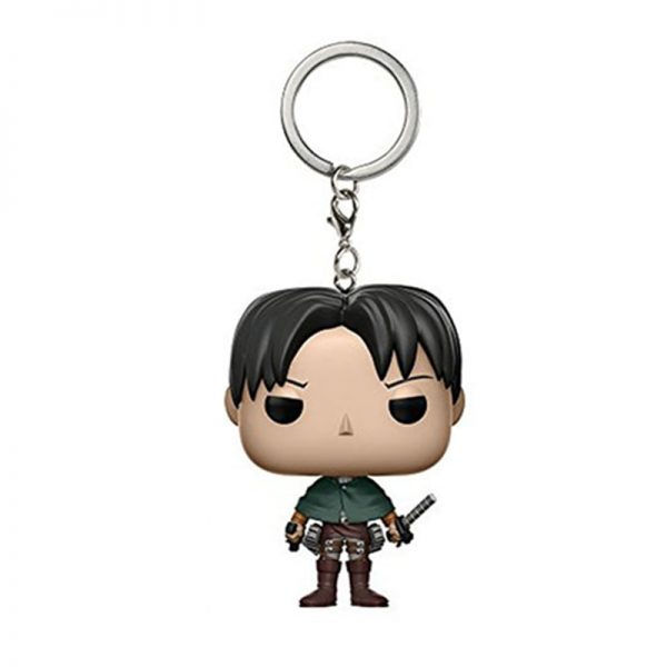 New Pocket Keychain Attack on Titan LEVI Ackerman Action Figure Levi Key Chain Collection Model Toy - Attack On Titan Store