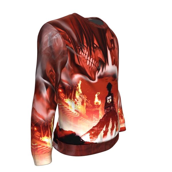 burning attack on titan sweatshirt 820024 - Attack On Titan Store