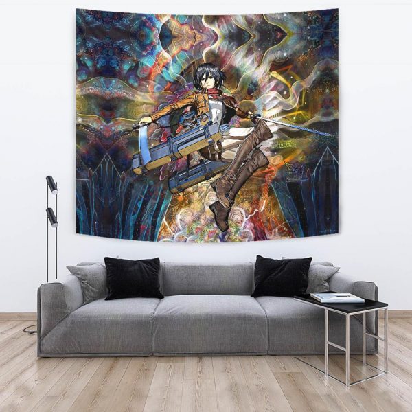 focused mikasa tapestry 718754 - Attack On Titan Store