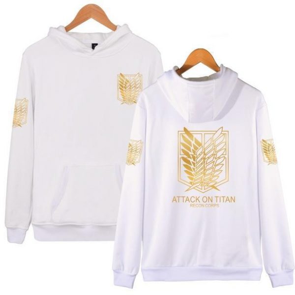 Attack On Titan Survey Corps Golden Emblem Hoodie Official Attack On Titan Merch