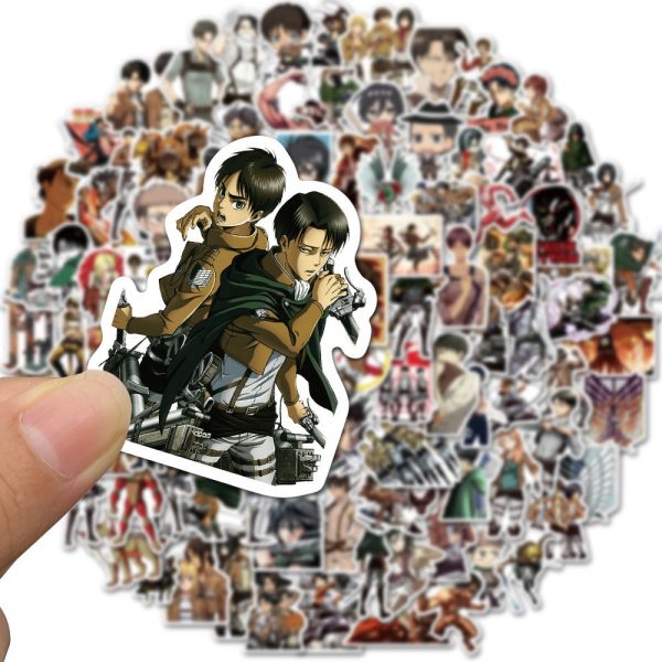 10 30 50Pcs Pack Attack On Titan Anime Stickers Laptop Guitar Motorcycle Luggage Skateboard Bicycle Waterproof 3 - Attack On Titan Store