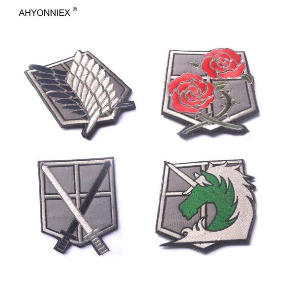 1PC PVC 3D Attack On Titan Wings Of Liberty Investigation Corps Embroidery Badges Patch Military Tactical 3 - Attack On Titan Store