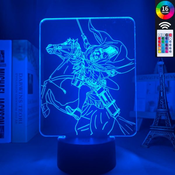 Anime Attack On Titan 3d Lamp Erwin Smith Light For Bedroom Decoration Kids Gift Attack On - Attack On Titan Store