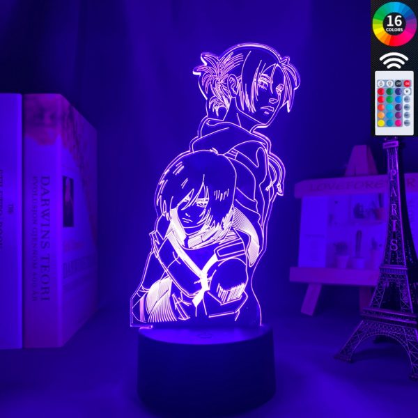 Attack On Titans: Annie Leonhart And Mikasa Ackerman 3D LED Lamp