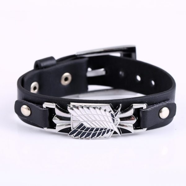 Anime Attack on Titan Bracelet Men Wings of Liberty Wristband Women No Kyojin Metal Leather Chain 16.jpg 640x640 16 - Attack On Titan Store