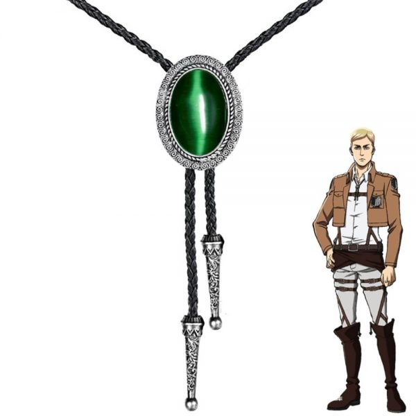 Anime Attack on Titan Leader Erwin Smith Cosplay Necklace Shingeki No Kyojin Pendant Bolo Tie Prop - Attack On Titan Store