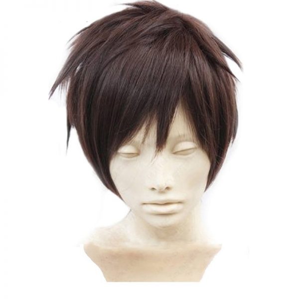 Attack On Titan Eren Jaeger Dark Brown Men s Short Layered High Temperature Fiber Synthetic Cosplay - Attack On Titan Store