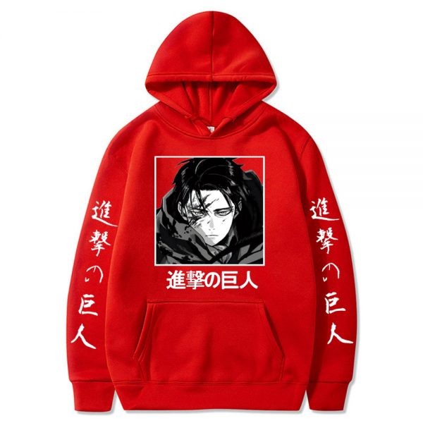 Attack on Titan Anime Hoodies Levi Ackerman Spring Hooded Swearshirts Women Men Unisex Casual Loose Pullovers 2 - Attack On Titan Store