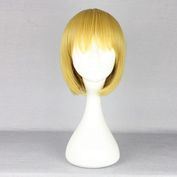 Attack on Titan Armin Arlert Cosplay Wig Blond Hair with Bangs Heat Resistance Hair Yellow Wig 2 - Attack On Titan Store