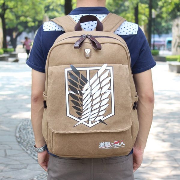 Attack on Titan Backpack Men Women Canvas Japan Anime Printing School Bag for Teenagers Travel Bags 4 - Attack On Titan Store