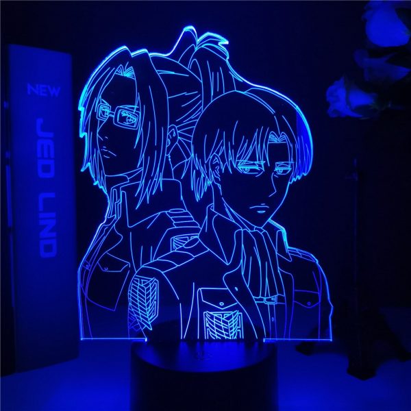 Attack on Titan Levi Ackerman Acrylic 3d Lamp Hange Zoe for Home Room Decor Light Child 1 - Attack On Titan Store