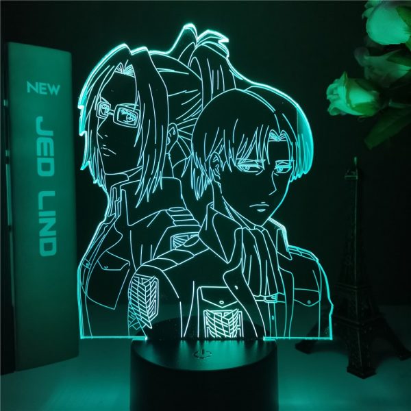 Attack on Titan Levi Ackerman Acrylic 3d Lamp Hange Zoe for Home Room Decor Light Child 2 - Attack On Titan Store