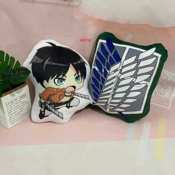 Attack on Titan Pillow Toy Anime Levi Ackerman Plush Stuffed Doll Double Sided Pillowcase 40cm Children 4 - Attack On Titan Store