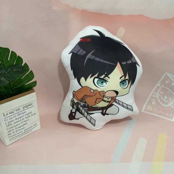 Attack on Titan Pillow Toy Anime Levi Ackerman Plush Stuffed Doll Double Sided Pillowcase 40cm Children 5 - Attack On Titan Store