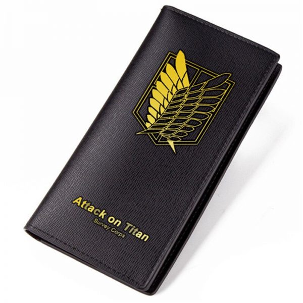 High Quality 2019 New Attack on Titan Scout Legion Survey Corps Printing Men Long Anime Wallet 1 - Attack On Titan Store