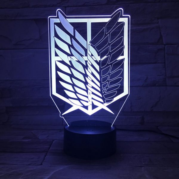 LED Logo Children Kids Boys Gift Bedroom Desk Lamp Night Light Anime Attack on Titan Manga 2 - Attack On Titan Store