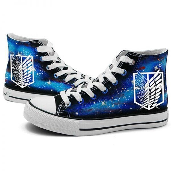 Unisex Anime Cos Attack on Titan Jiyuu no Tsubasa noctilucent Casual Canvas Shoes Preppy Student plimsolls 1 - Attack On Titan Store