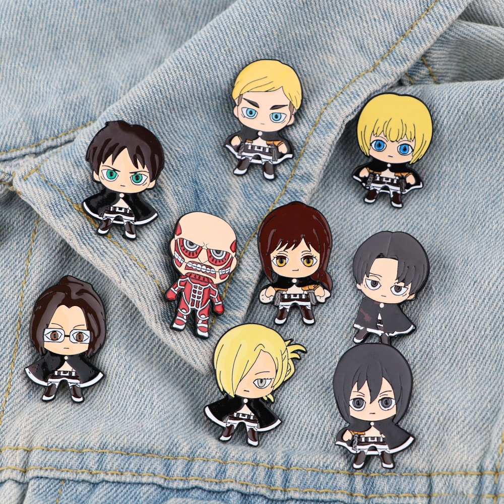 Attack On Titan Pins - Figures Enamel Pins Badge Backpack Bag Jewelry Gifts