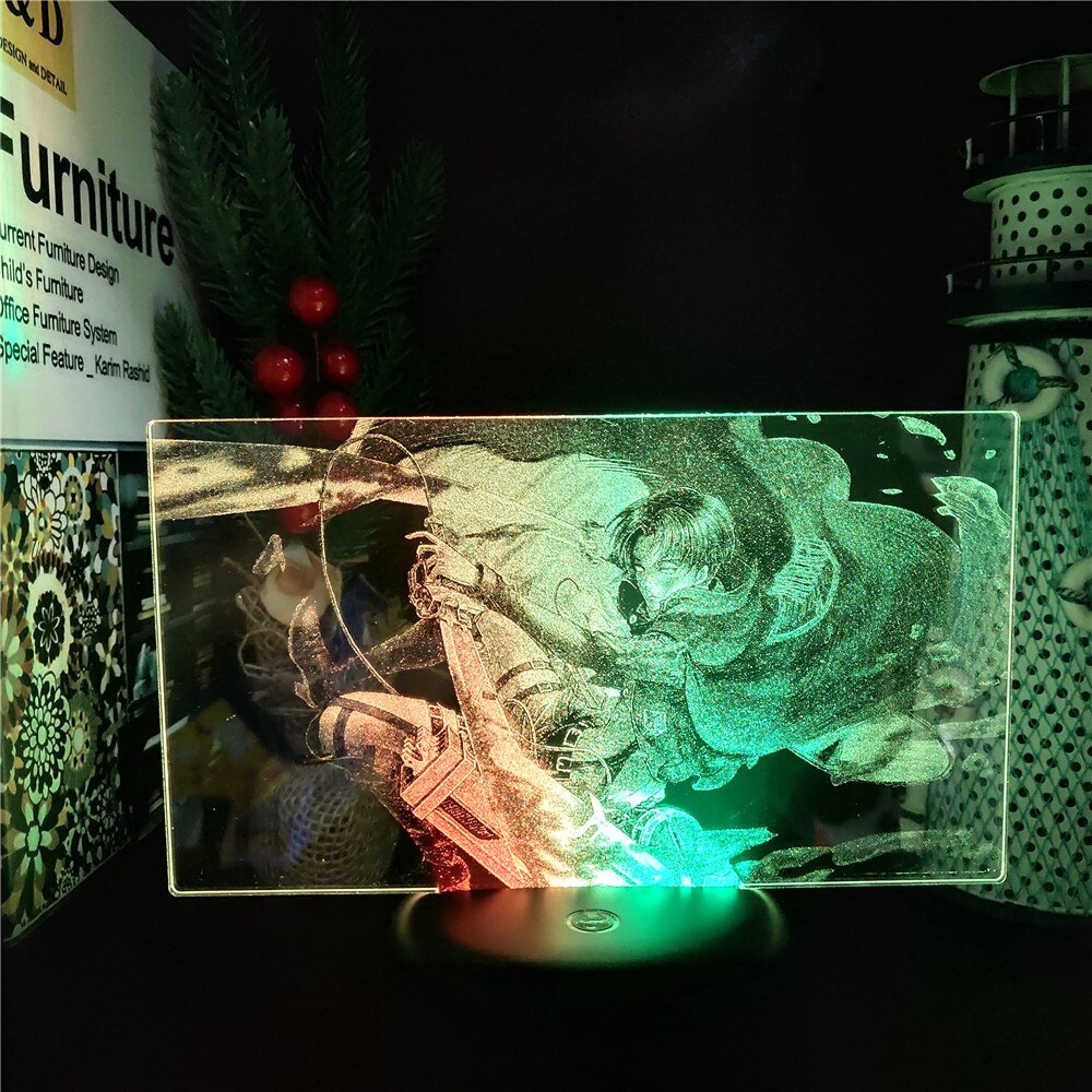 Attack On Titan 3D Lamp - Levi Ackerman LED Night Desk Decor