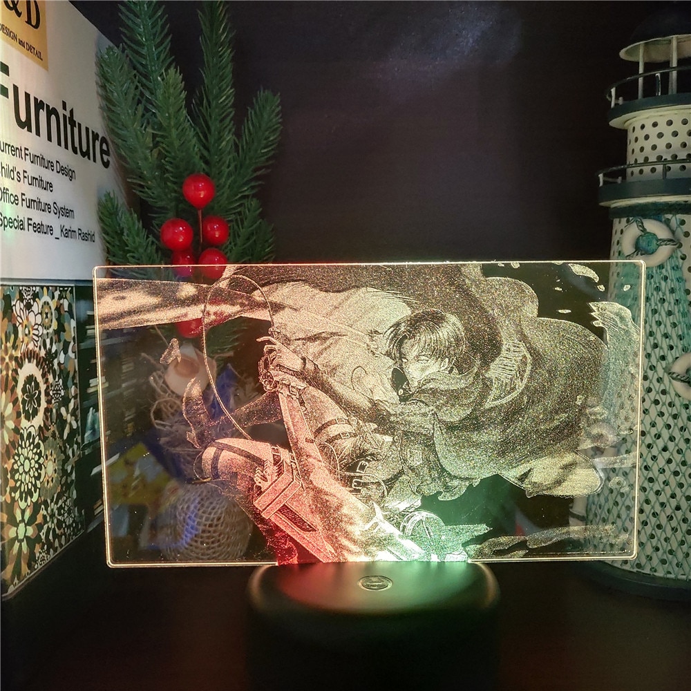 Attack On Titan 3D Lamp - Levi Ackerman LED Night Desk Decor