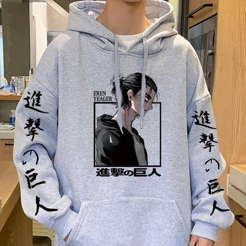 Attack On Titan Hoodies - Eren Jaeger AOT Anime Printing Hoodie