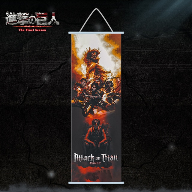 Attack on Titan Scroll Canvas Wall Hanging Painting Home Decor Anime Poster Wall Art Room Decoration 3.jpg 640x640 3 - Attack On Titan Store